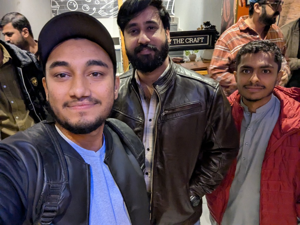 Muhammad Mohiz with Fahad Manzoor and Khizer Ali